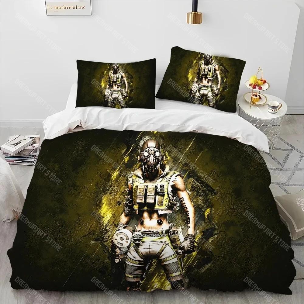A-Apex Legends Game Gamer Cartoon Comforter Bedding Set,Duvet Cover Bed Set Quilt Cover Pillowcase,king Queen Size Bedding Set