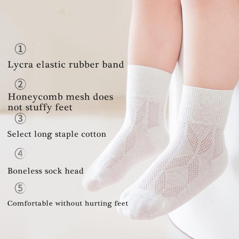 Set of 3 Pair Girls Cotton Ankle Socks Baby Hosiery with Nonslip Elastic Cuffs Design for Toddler Boys Girls Comfort