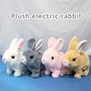 Electric Plush Rabbit Toy Jumping Moving Ears Nose Bunny Plushie Toddlers Interactive Simulation Stuffed Animal