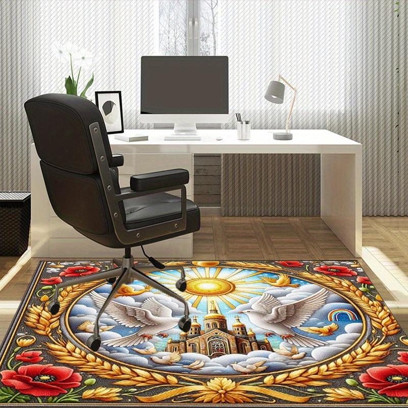 Heavenly Doves and Sun Rug religious symbols spiritual gifts decorative carpetAnti slip carpet can be machine washed