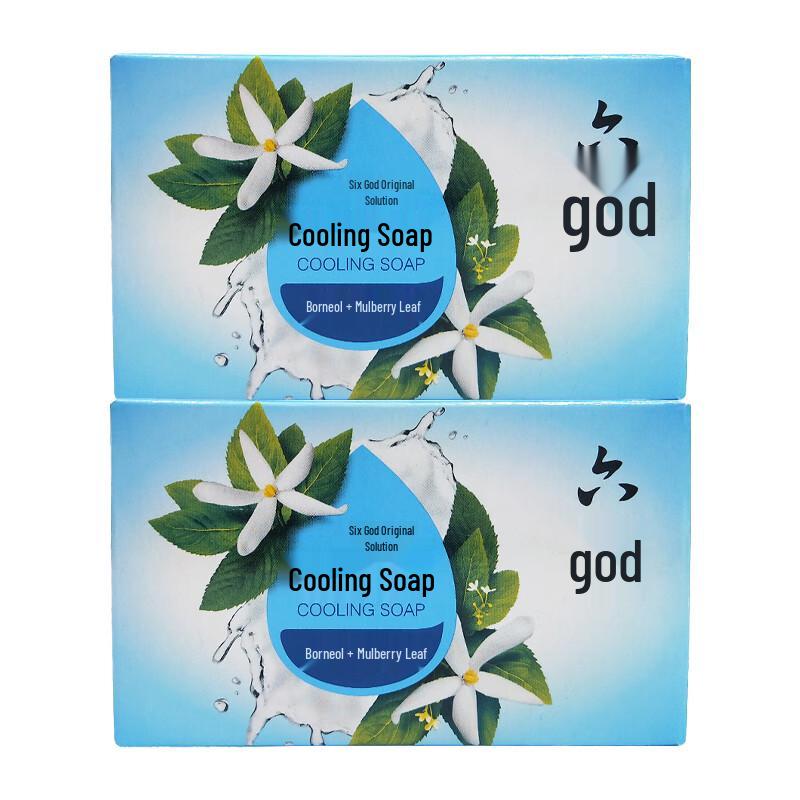 Liùshén Cooling Soap Bar, Borneol & Mulberry Leaf, 2 x 125g