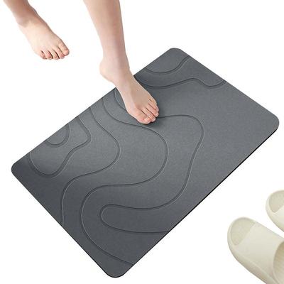 Absorbent Stone Bath Mat Toilet Door Non-slip Mat Entryway Rugs Bathroom Rugs Floor Mat Quick Drying Diatomite Stone Shower Mat