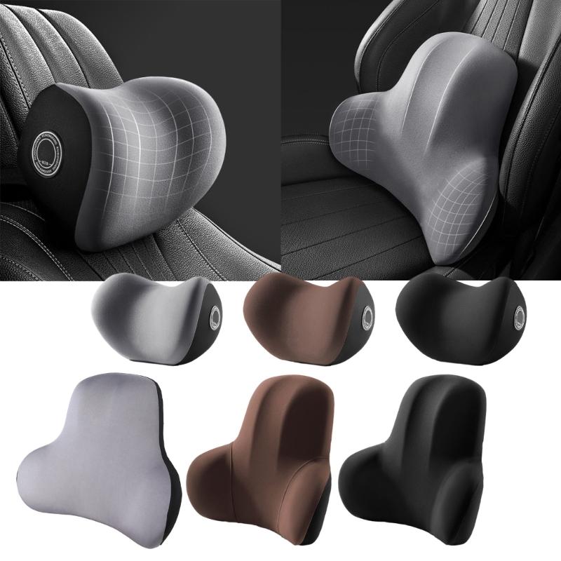 Auto Nackenkissen Lendenwirbelstütze Passend für Sitz Memory-Schaum Rückenlehne Kopfstütze Kissen Auto Innenraum Gadget Zubehör