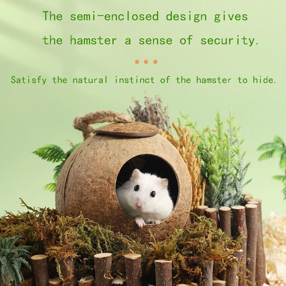 1Pc Reptile Vines Plants With Coconut Shell Ladder Hideout Hermit Crab Decor For Bearded Dragon Lizard Chameleon Tortoise Snake