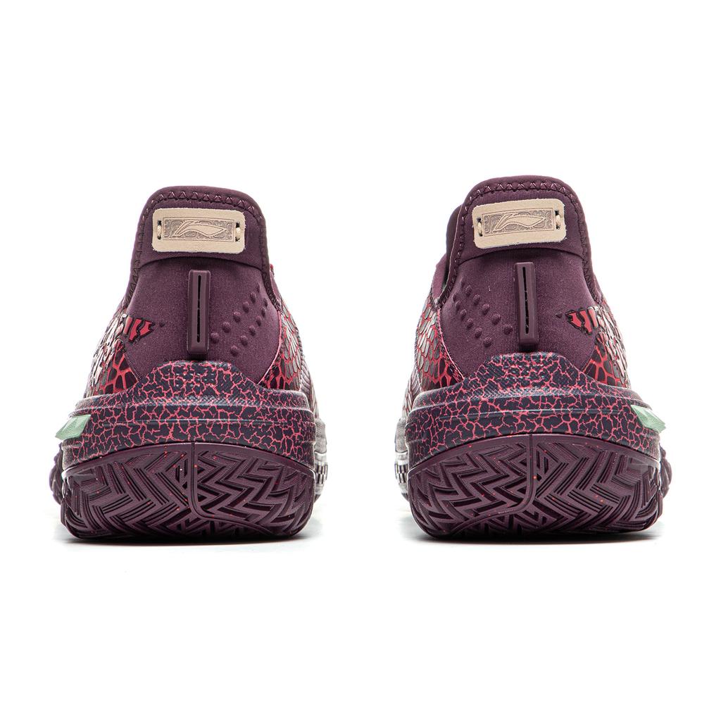 Li Ning Jiao Ao Sunset Purple Green Basketball Shoes Men Sneakers Red ABFU035-5