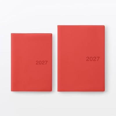 MUJI 2027 Monthly Weekly Planner Schedule Book Red Dec 2026 A6