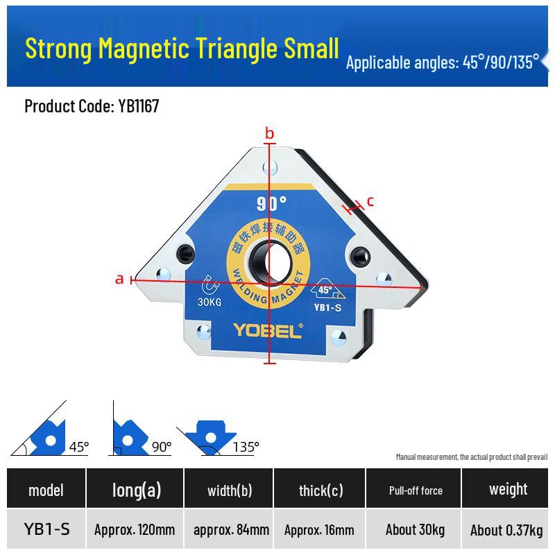 Right Angle Welding Magnet Holder - 90° Strong Magnetic Triangle Positioner