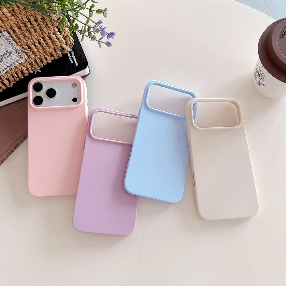 Luxury Candy Color Case For iPhone 17 Air 16 15 14 13 Pro Max Plus 16e Matte Silicone Soft Ultra Thin Cover TPU Shell 17ProMax