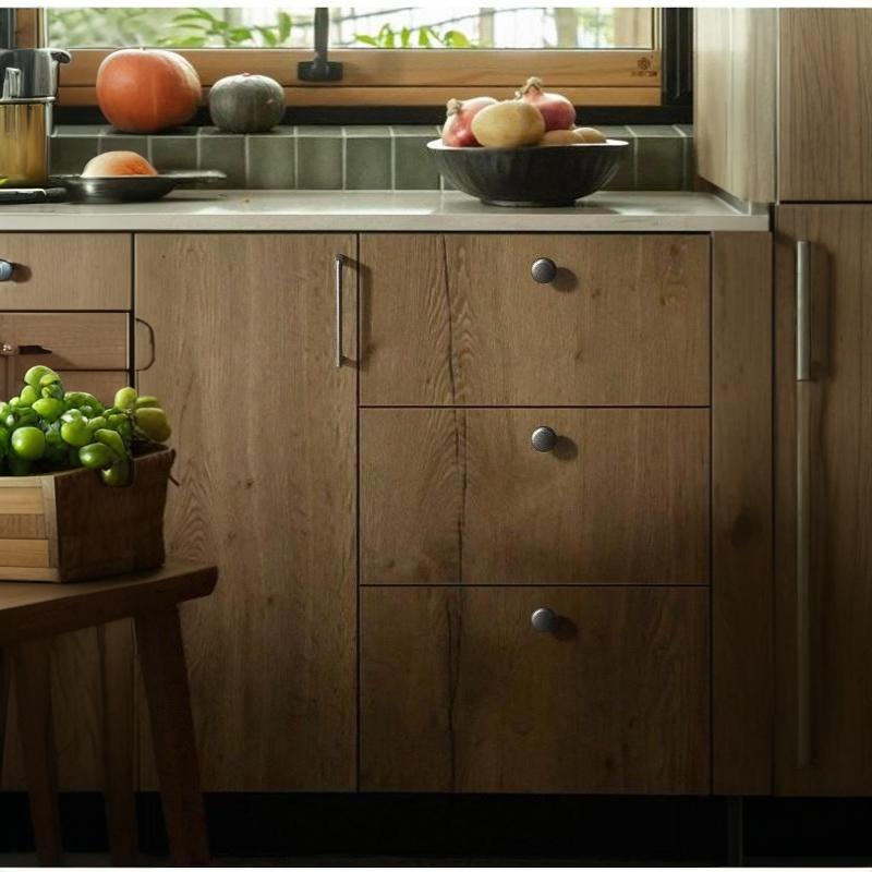Vintage And Minimalist Antique Nickel Color Copper Brown Furniture Handles Cabinets Drawers Wardrobes Door Handles
