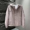 Frühling und Herbst Neue Jacke Jacke Jacke Kapuzenpullover Lässig Vielseitig Oberteil Design Sinn Einfarbig Ausländischer Stil Mode Trenchcoat