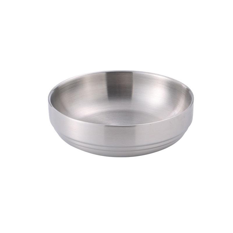 Heat Insulated Stainless Steel Bowl Mixing Bowl Double Layer Rice Bowls Metal Ice Cream Soup Bowls for Kitchen Flatware
