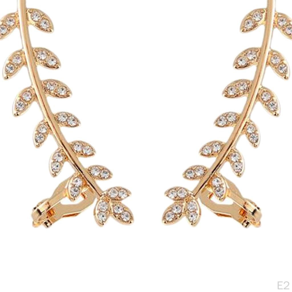 Leaf Earrings Crystals s (in Different Colors)