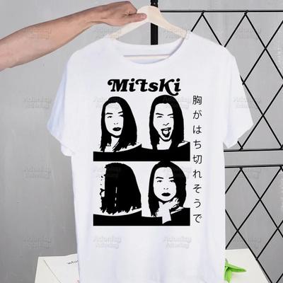 Mitski Sängerin Waschmaschinenherz T-Shirt Herren Unisex Anime Design Herren T-Shirt Homme Sommer Tops Kurzarm Vintage Stil
