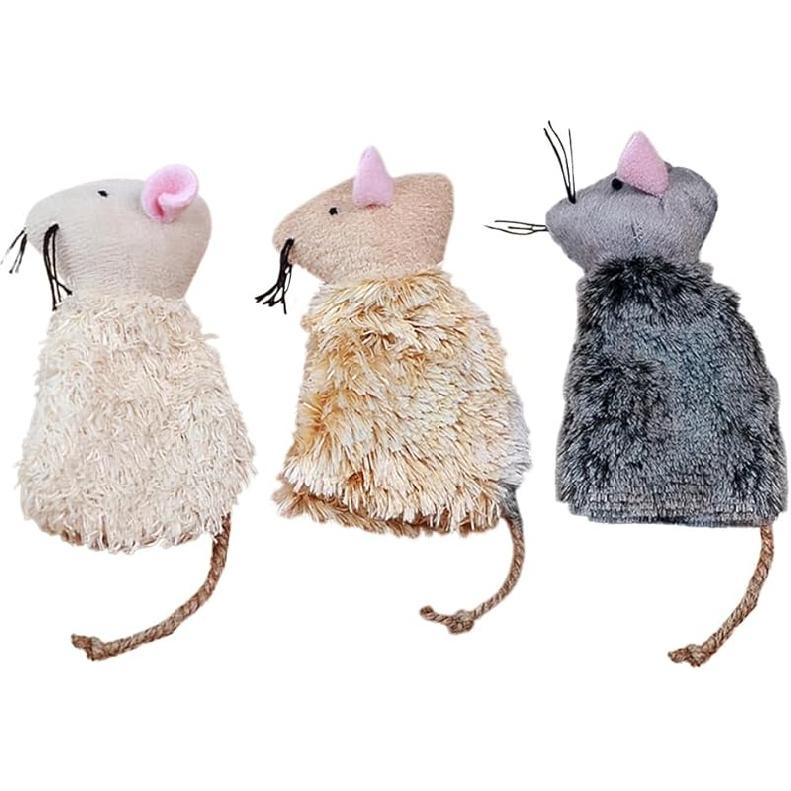 3pcs Refillable Catnip Toys for Cats, Refillable Catnip Cat Toy Teething for Puppie Kittens, Cartoon Doll for Kittens Teething and Playtime Fun 3PCS