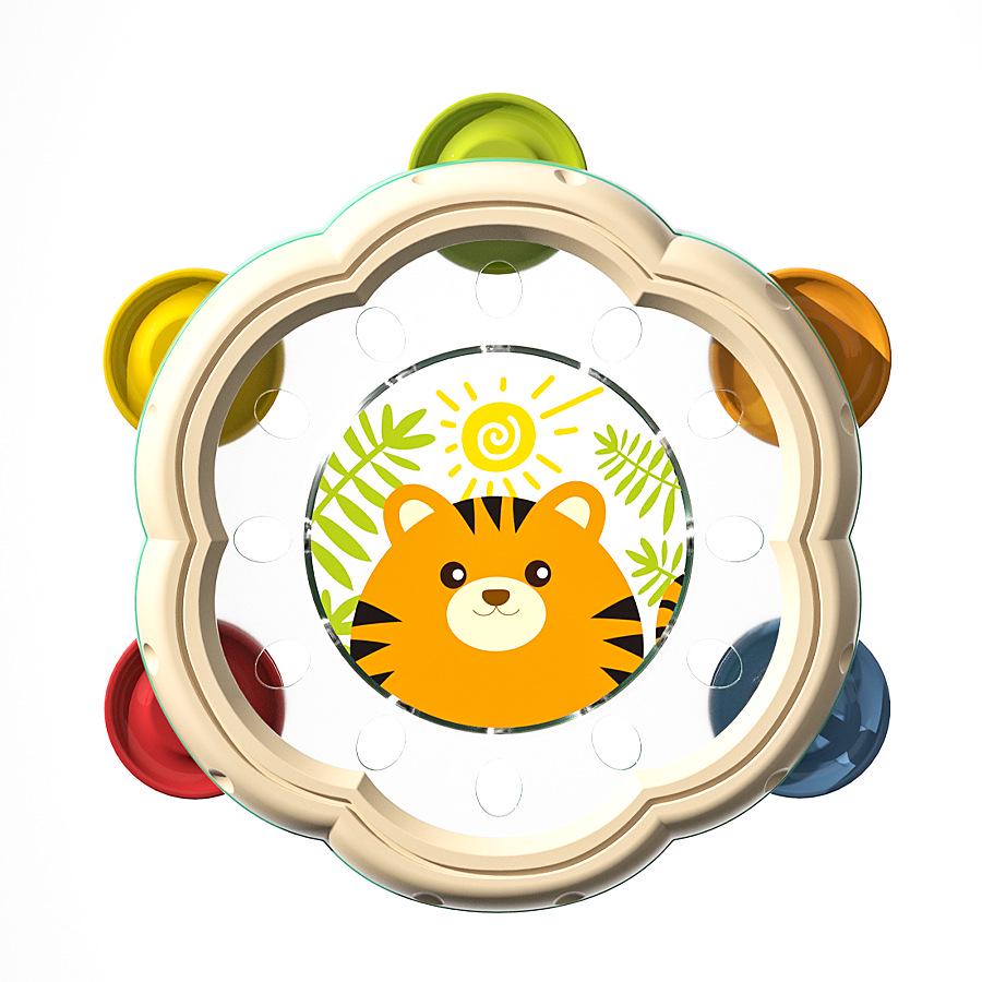 Free Shipping: Children's Educational Hand Drum & Tambourine Soothing Rattle Toy
