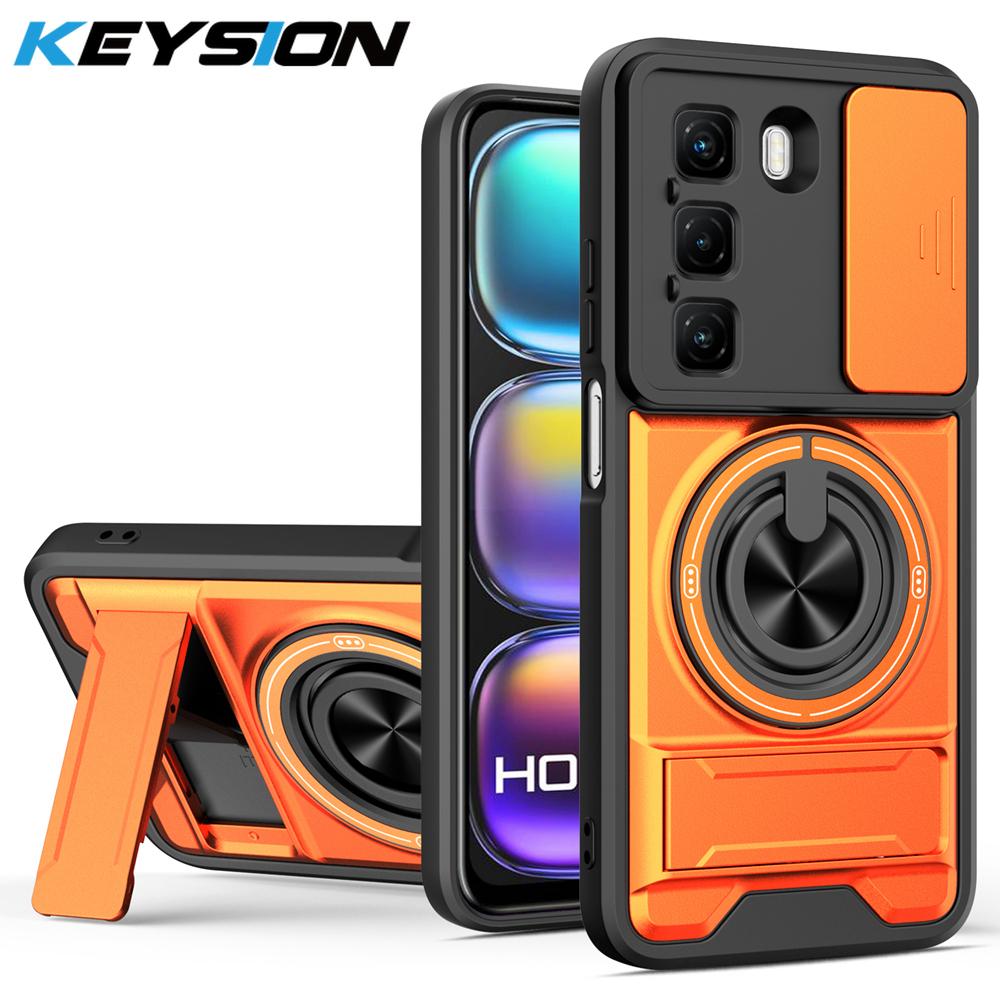 KEYSION Magnetic Phone Case for Infinix Hot 50 Pro+ 4G Hot 50 5G Slide Camera Protection Upright Kickstand Shockproof Back Cover