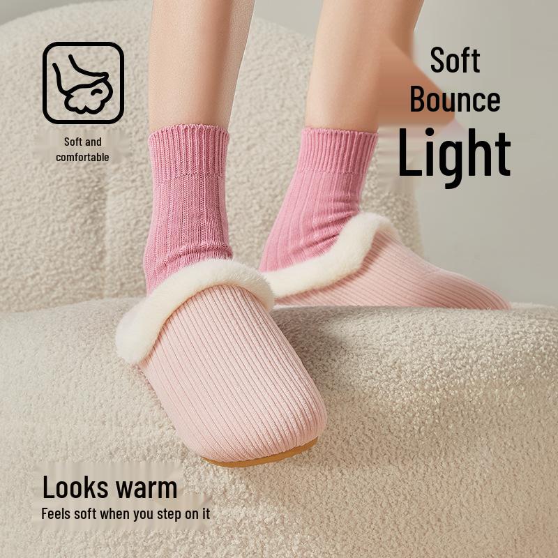 Damen Winter Plüsch Rutschfeste Baumwollpantoffeln - Gemütlicher Indoor-Komfort