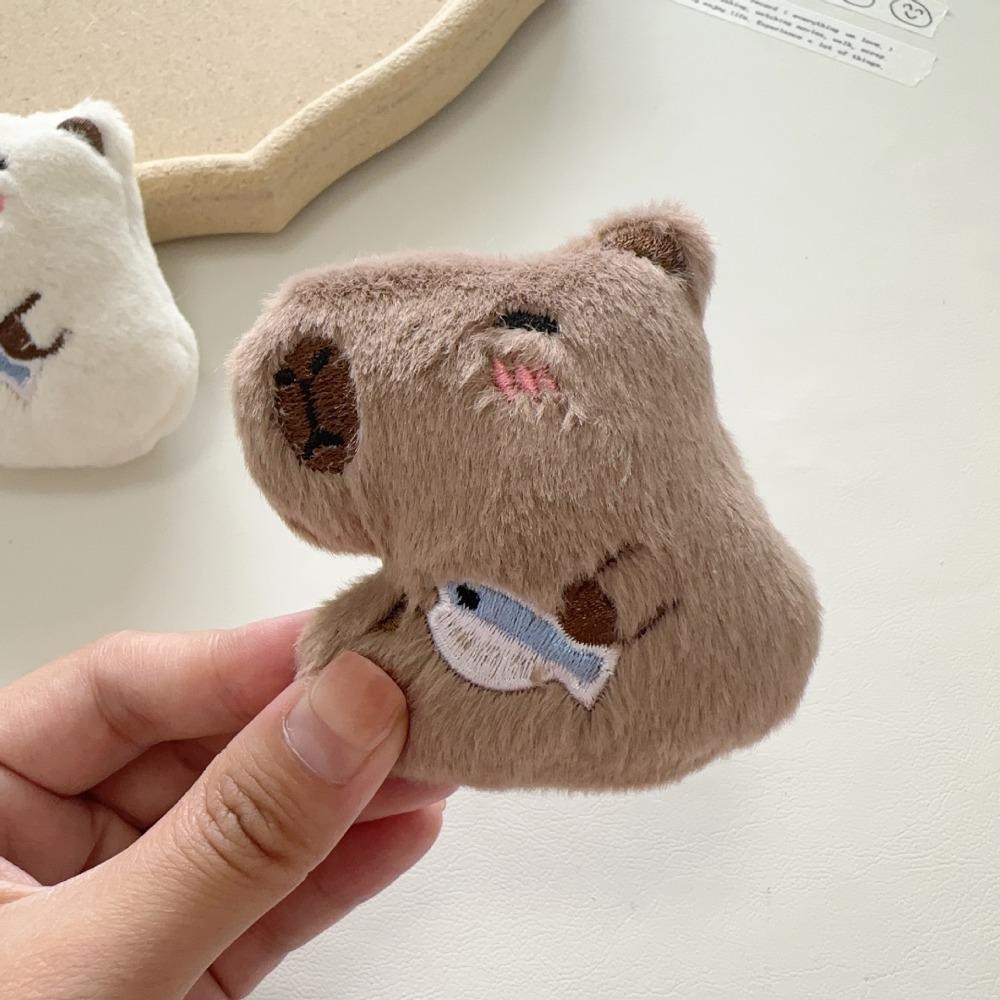 Creative Plush Capybara Brooch Orange Plush Badge Pin Exquisite Plush Capybara Pin  Party