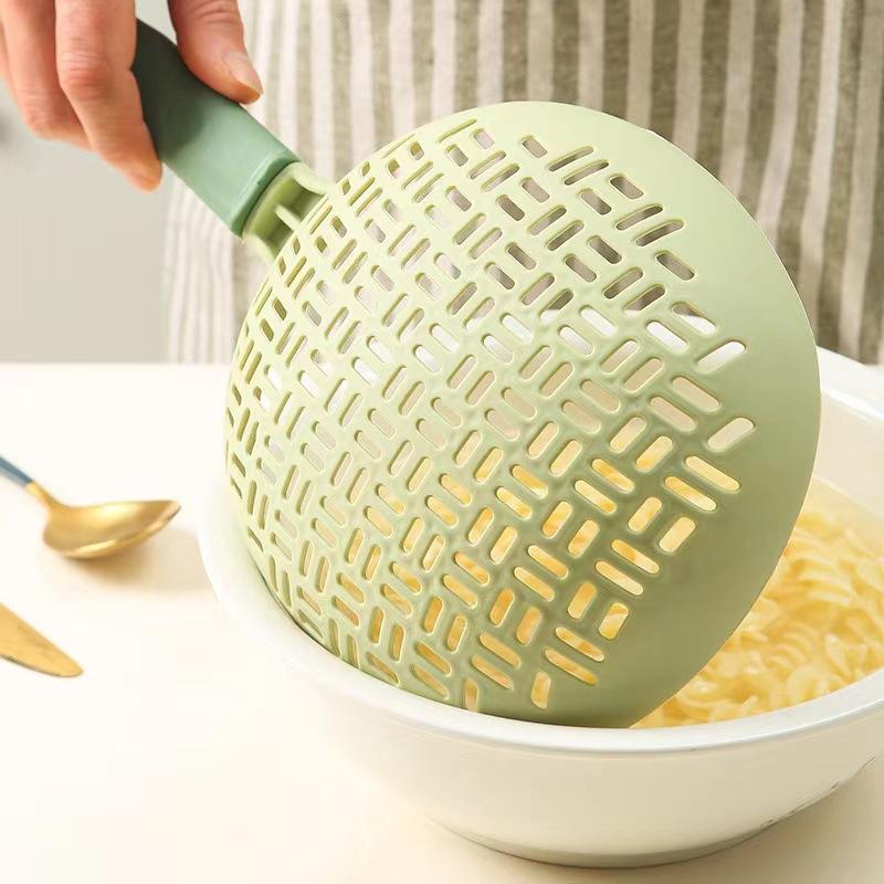 Heat-Resistant Food-Grade Noodle Colander With Efficient Hole Design Plastic Vegetable Strainer For Dumpling Wonton