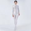 Sexy Women'S Jumpsuit High Elastic Satin Shiny Shaperwear Bodysuit Woman Clothing Nightclub Dance Wear Elegant Party Tights