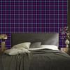 Purple Plum and Indigo Check Wallpaper for Living Room and Bedroom 50x1000