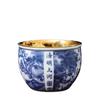 Gilded Cup Enamel Blue and White Tea Cup Personal Cup Master Cup Purple Clay Jian Zhan Master Liu Guolan