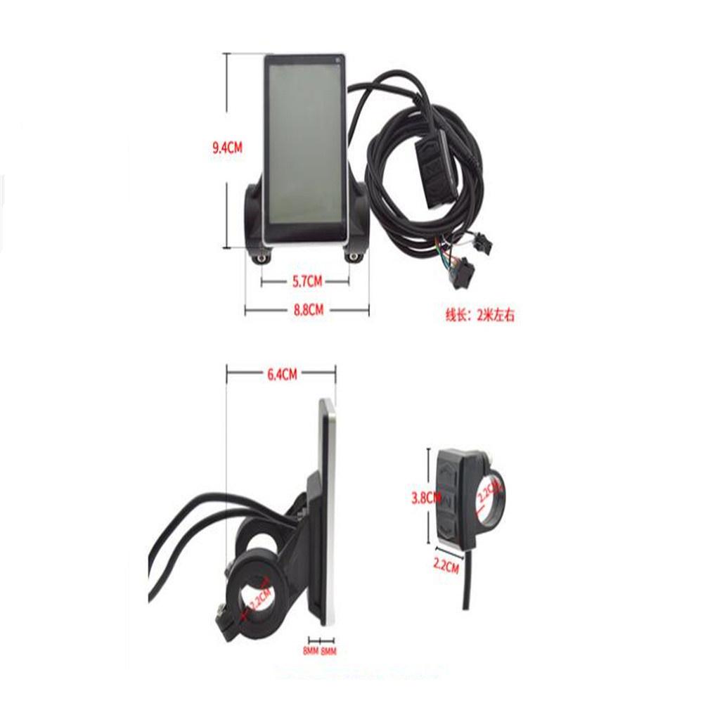 Lcd Display E-Bike Electric Bicycle Scooter Speed Meter Screen 24V 36V 48V 64V