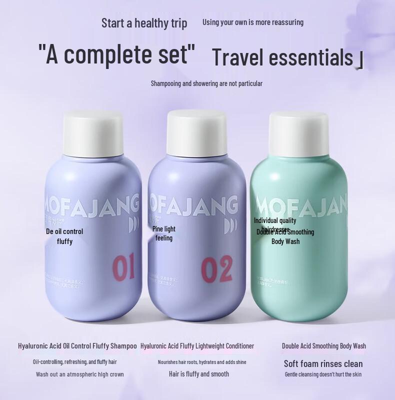 Three Magicians Portable Hair & Body Travel Set