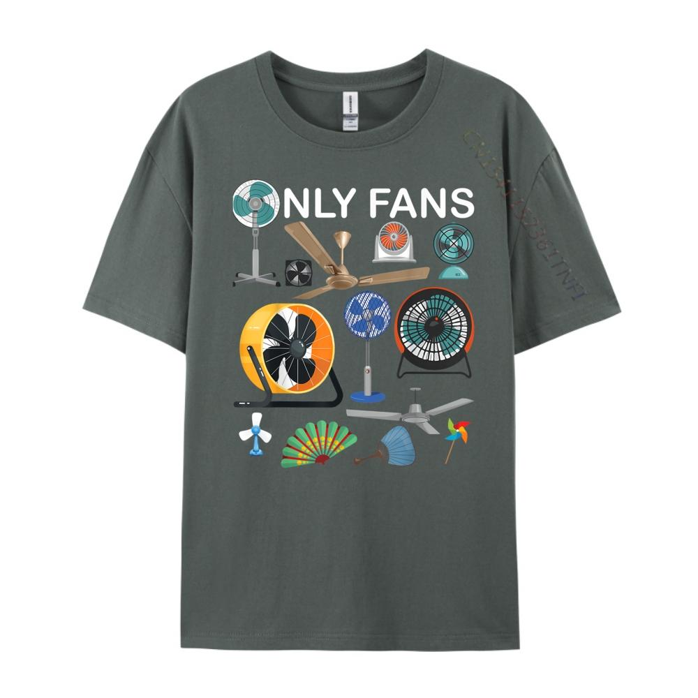 Only Fan Suit Fun Respirator and Fan Print Pure Cotton Women's Designer T-shirt High Quality Casual Fashion Short Sleeve Street