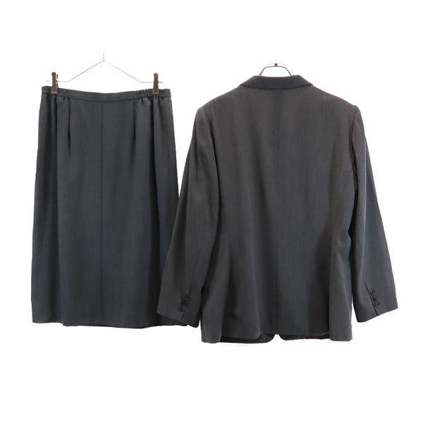 Burberry Sanyo Shokai Rockanzug Set 15 Grau Seitlicher Reißverschluss Damen Gebraucht