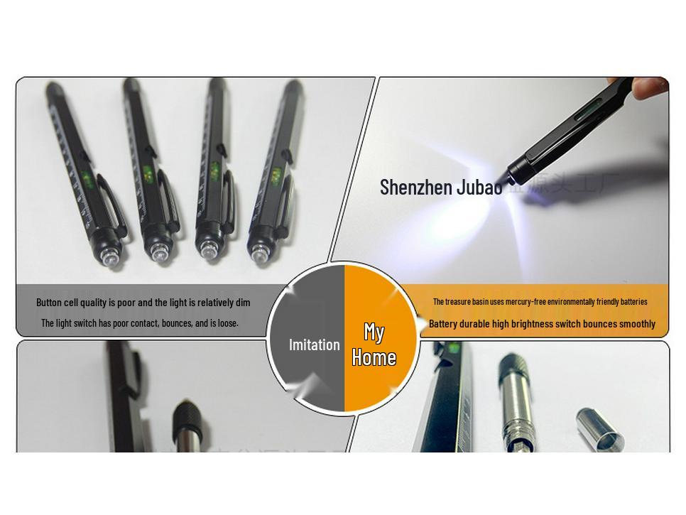 9-in-1 Multifunctional LED Light Pen: Bottle Opener, Stand, Stylus, Metal Ballpoint - Perfect Christmas Gift