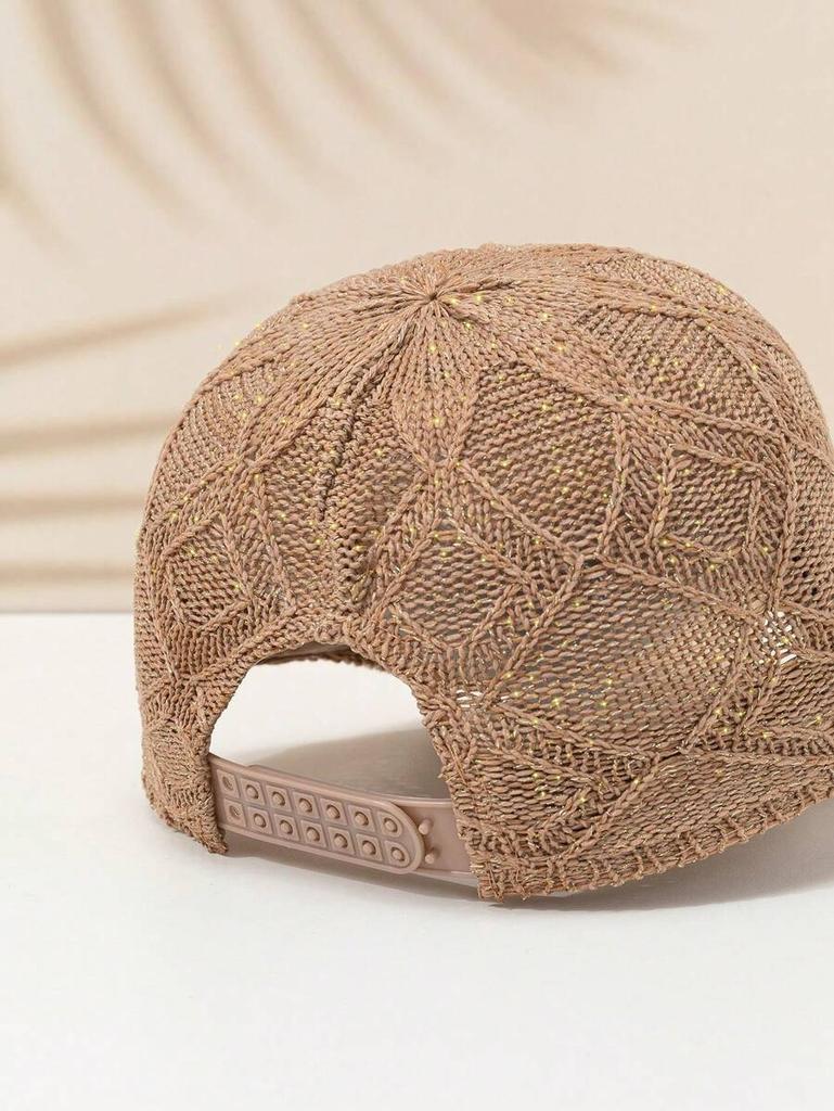 Summer Knit Hollow Out Trucker Cap Boho Casual Adjustable Hat