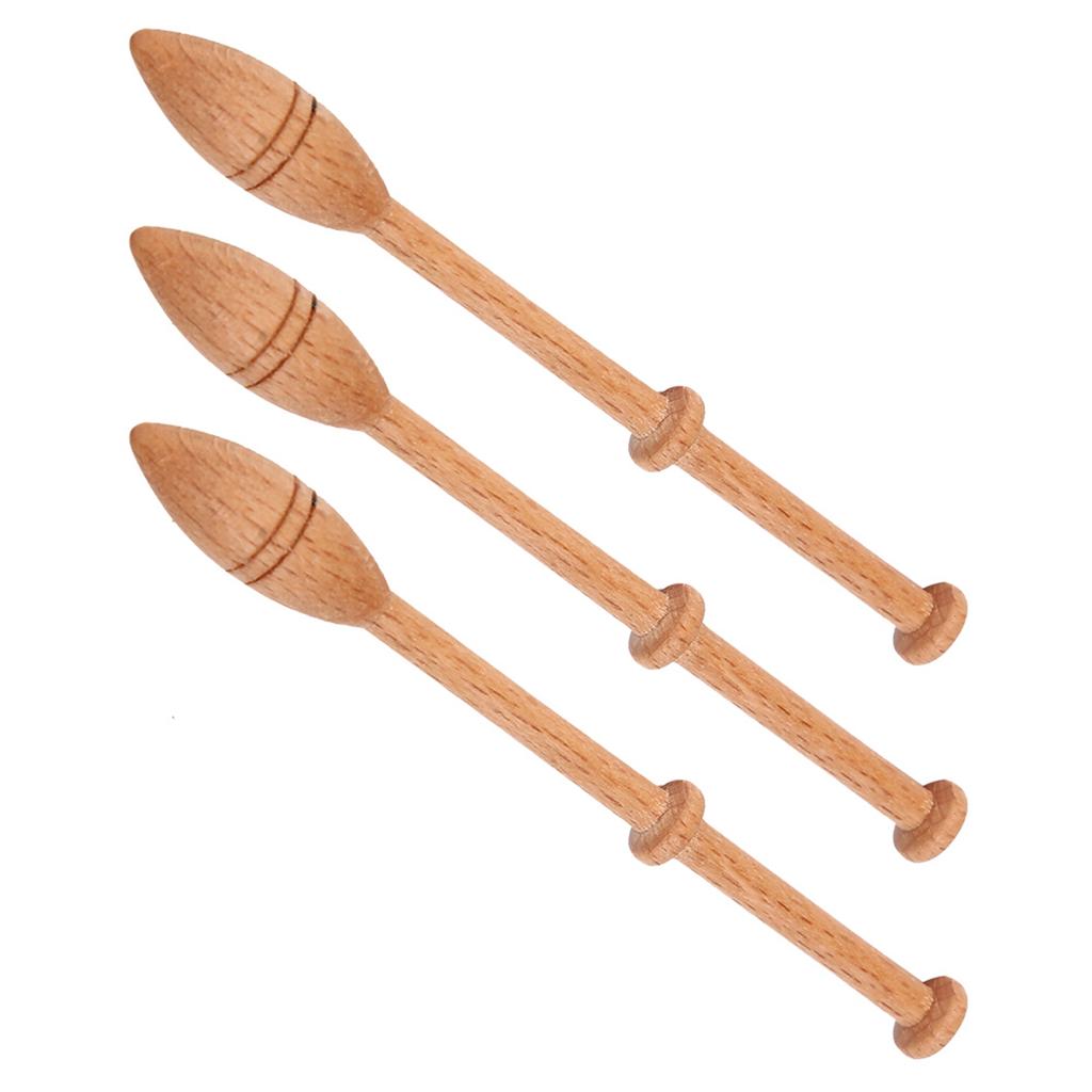 12Pcs Lace Bobbin Wooden Antique Vintage French Artisan Craft Turned Wood Weaving Tools