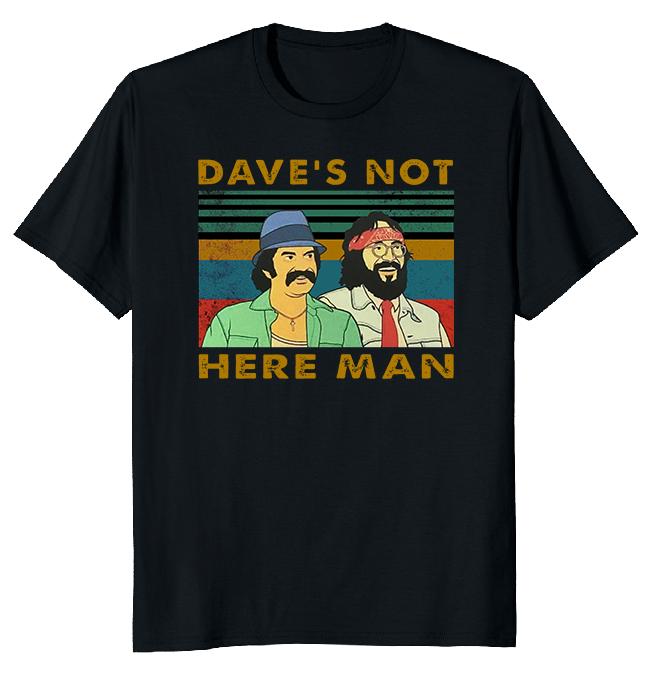 

Мужская футболка унисекс в стиле ретро Dave s Not Here