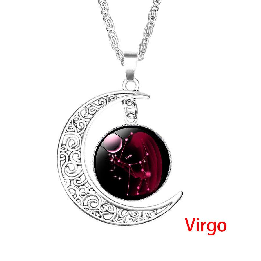 Buy 12 Zodiac Signs Moon Necklace 