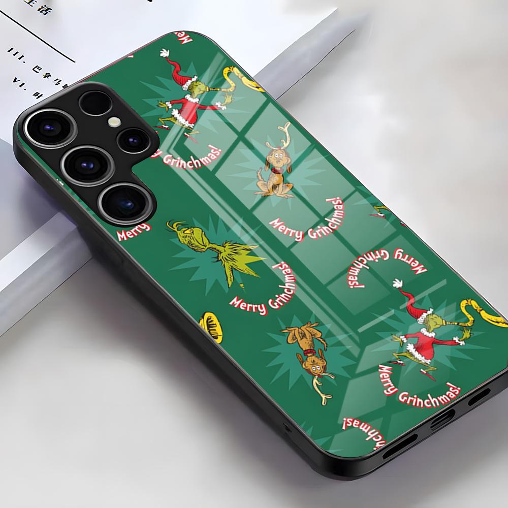 Christmas T-The G-GrinC-chs-S Phone Case For Samsung S26 S25 Edge Ultra S23 S22 S21 S20 Ultra Plus S24 Fe A54 A53 A25 Glass Cove