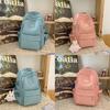 Girl College Backpack Nylon Large Capacity With Multicompartment For School Use