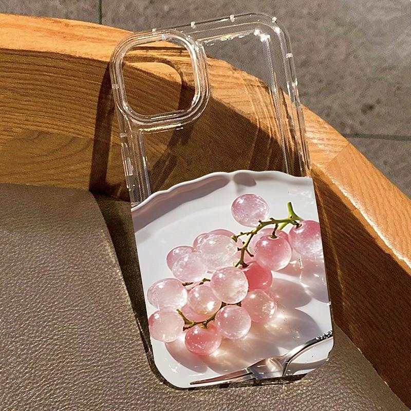 Red Cherry Pattern Phone Case For Samsung Galaxy S25 S24 S23 S22 Ultra Plus S21 FE 5G A35 A15 A55 A52 Shockproof Clear Cover