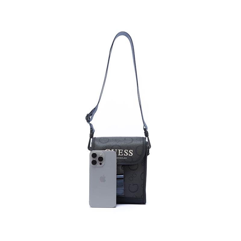 New GUESS Synthetic Leather Shoulder Bag Unisex Carbon Gray GSBCO908991CBU