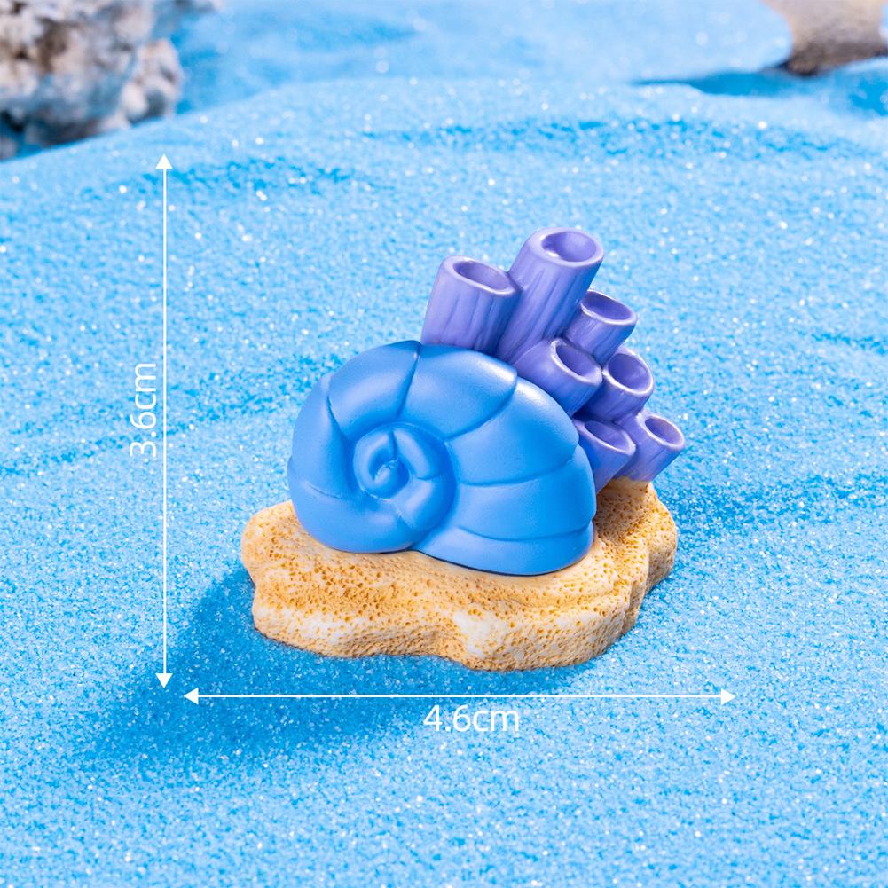 Colorful Aquarium Decoration, Conch Shell House Shaped Fish Tank Decoration Ornament, Resin Tabletop Display Home Decor, Betta Fish Tank Accessory