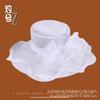 Big brim bright silk organza sun hat children spring and summer breathable vacation sunshade mesh gauze hat big brim sun hat