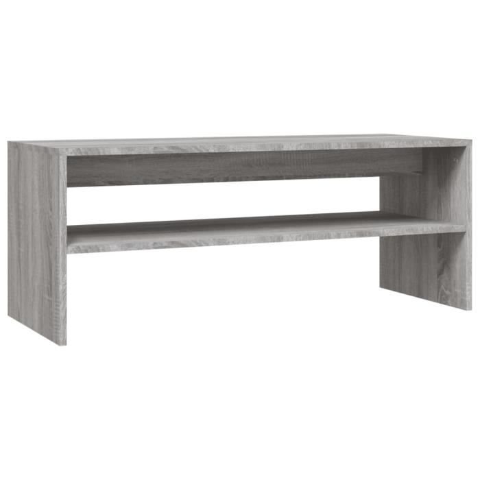 VidaXL Table basse Sonoma gris 100x40x40 cm Bois d'ingénierie 815256