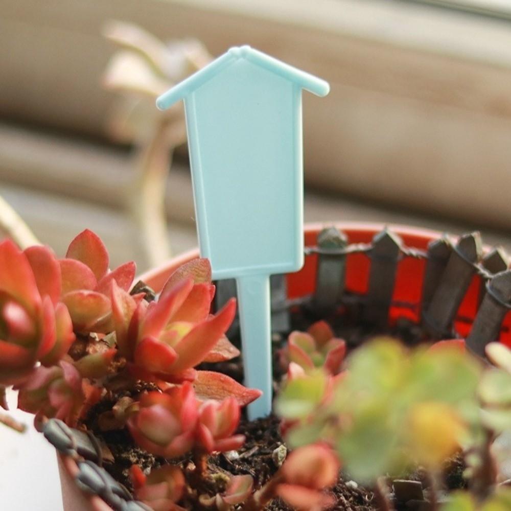10/12PCS Waterproof Garden Marker Sunproof Stake Tags Plastic Writing Plate  Seedlings Tray