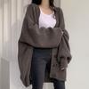 Maglione cardigan 2023 Primavera e autunno New Chic edizione coreana sciolto versatile maglione lavorato a maglia a maniche lunghe cardigan cappotto da donna