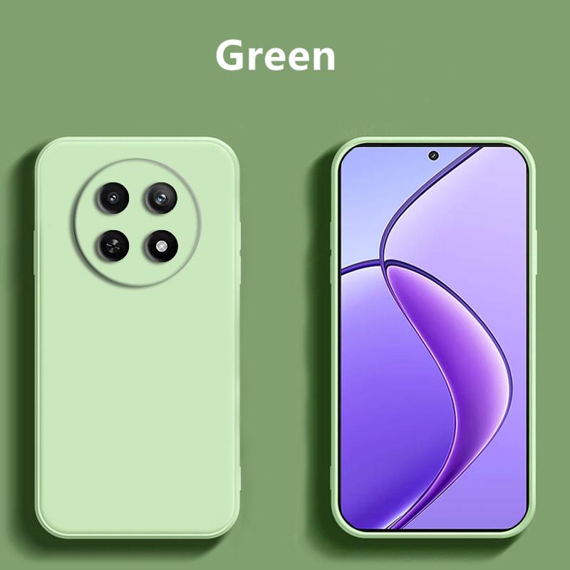 For Cover Realme 12 Deksel for Realme 12 5G Telefon Skall Bumper Flytende Silikon Bakside deksel for Realme 12 5G