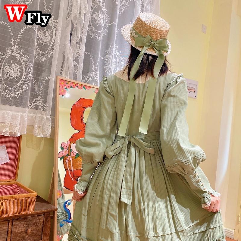 Harajuku Women Girls Summer Straw Hat Beach Sun Hat Handmade Sweet Lolita Cosplay Lace Bow Ribbon Straw Hats Decorate