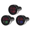8V 36V Digital DC Voltage Car Voltmeter Thermometer Cigarette Lighter Style 2 In 1 Battery Monitor Voltage Temperature Meter