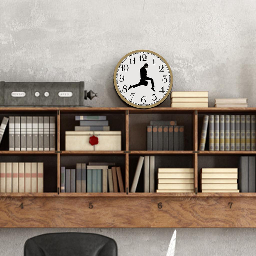 Silly Walk Wall Clock  Creative Wall Clock Artwork Sweep Seconds Silent