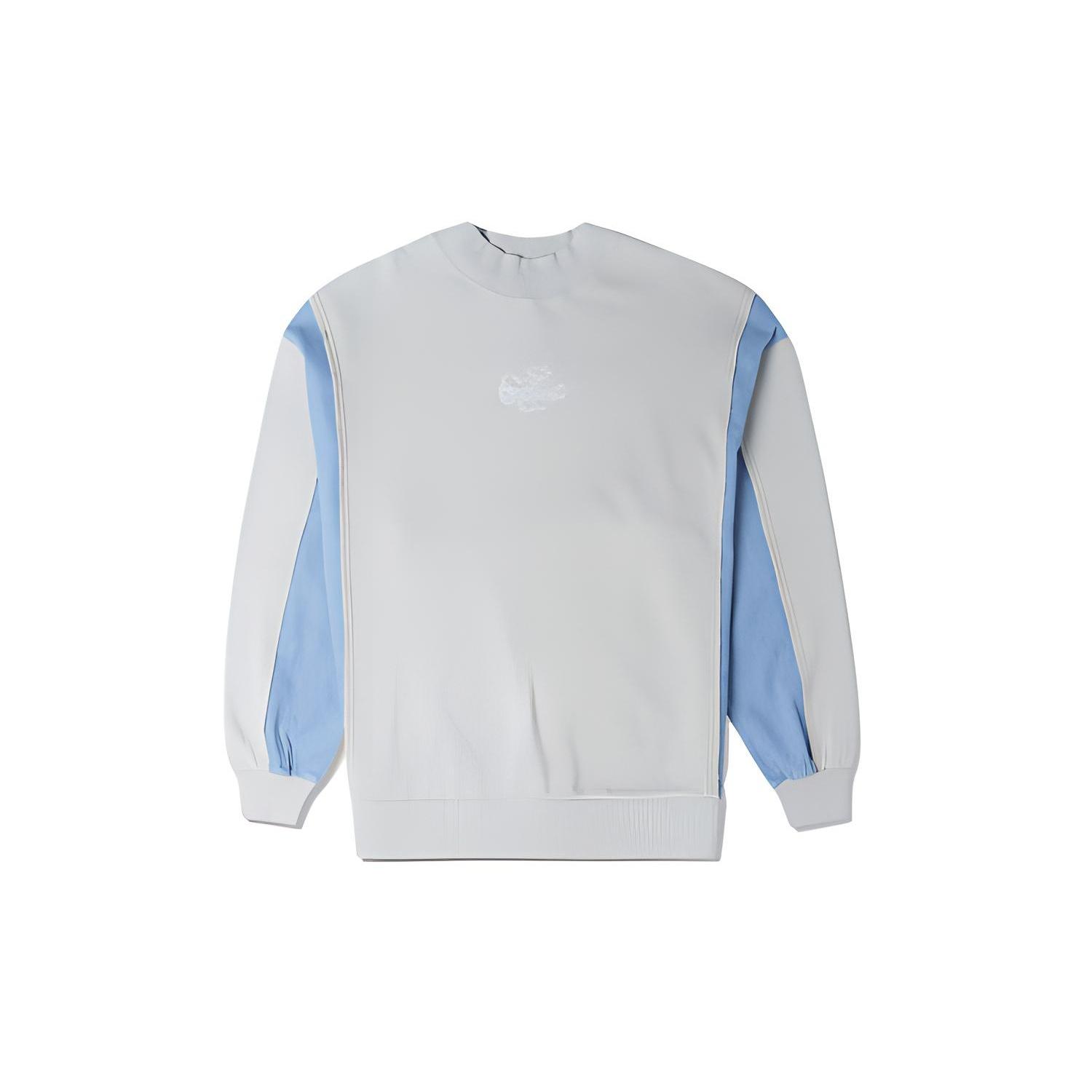 (WMNS) Converse Denim Patchwork Crew Sweatshirt Asia Sizing Blue Women s 10025520-A02 XS
