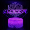 Minecraft Creeper Kinder Schreibtisch Nachttischlampe Mit 16 3D LEDs + Fernbedienung